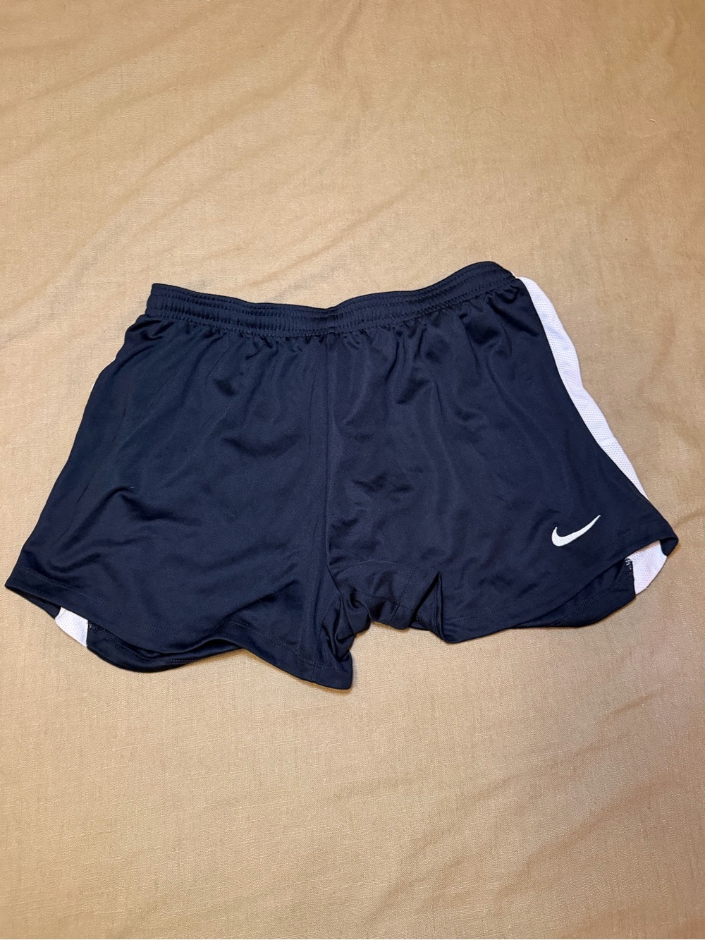 Nike Women's Black Athletic Shorts with White Trim